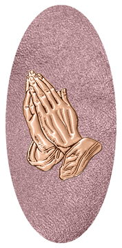 DG5000-516-BZ-SH-OR Bronze Praying Hands Shimmer Orchid